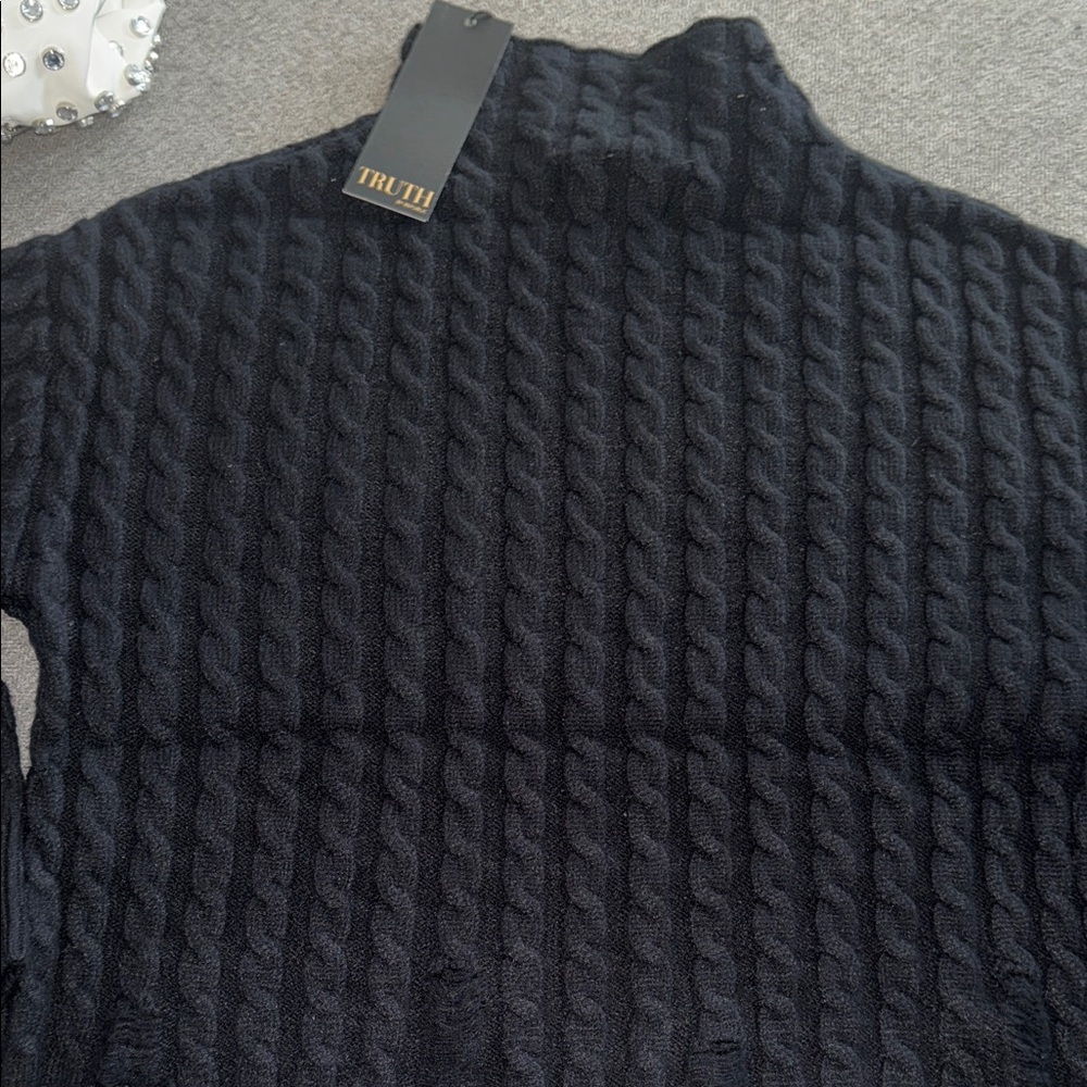 Truth Black Knit Turtleneck Sweater - Picture 8 of 10